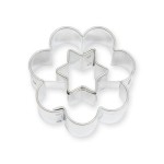 Wykrawacz metalowy do ciastek 3.9 cm kwiatek z gwiazdką
