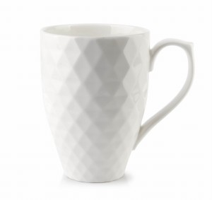 Kubek porcelanowy 280ml DIAMENT biały