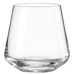 Komplet szklanek niskich 6szt ze szkła kryształowego do napojów 290ml SANDRA