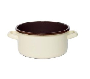 Rondel emaliowany z uszami 18cm 2,0L kremowy