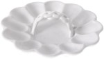 Talerz porcelanowy na jajka 21,5cm biały koszyk