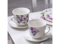 Filiżanka porcelanowa ze spodkiem 450ml GARDEN bratek