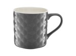 Kubek porcelanowy pikowany ,,GLAMOUR" 420ml ciemnoszary