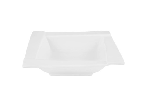 Talerz porcelanowy obiadowy głęboki kwadratowy 20cm x 20cm Kubiko