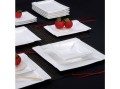 Talerz porcelanowy obiadowy głęboki kwadratowy 20cm x 20cm Kubiko