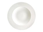 Talerz porcelanowy głęboki 22,5cm kratka Nordic kremowy 