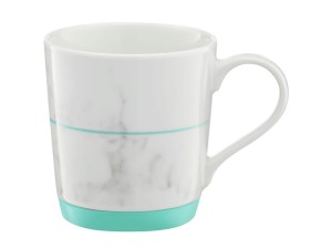 Kubek porcelanowy silikonowe dno 320ml Marble mięta