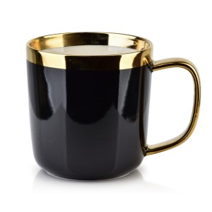 Kubek porcelanowy glamour SAMMY 360ml czarny