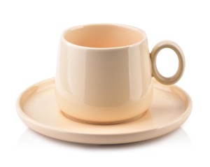 Filiżanka porcelanowa ze spodkiem 270ml Alisa krem