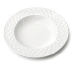 Talerz porcelanowy głęboki 20,5cm DIAMENT biały
