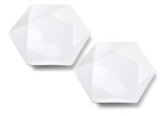 Talerz porcelanowy płytki 2szt 32,5x28,5cm Ralph biały