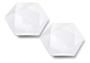 Talerz porcelanowy płytki 2szt 32,5x28,5cm Ralph biały