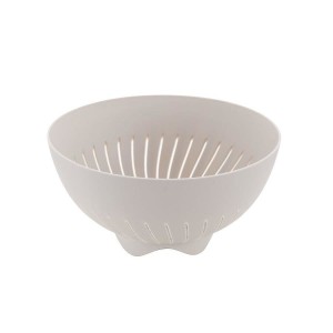 Cedzak/durszlak plastikowy 24cm Capri jasny szary