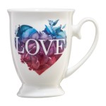 Kubek porcelanowy 300ml Love letters kolorowe serce  