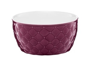 Miska/salaterka porcelanowa pikowana ,,GLAMOUR" 13,5cm fioletowa