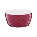 Miska/salaterka porcelanowa pikowana ,,GLAMOUR" 13,5cm ciemnyróż