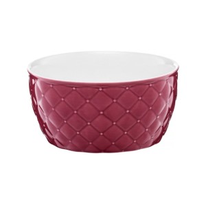 Miska/salaterka porcelanowa pikowana ,,GLAMOUR" 13,5cm ciemnyróż