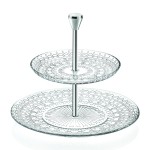Patera 2-poziomowa kryształowa 26cm Medici