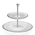 Patera 2-poziomowa kryształowa 26cm Galassia