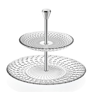 Patera 2-poziomowa kryształowa 26cm Galassia