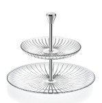 Patera 2-poziomowa kryształowa 26cm Sunbeam