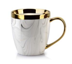 Kubek porcelanowy glam 480ml GEORGIA biało-szary 