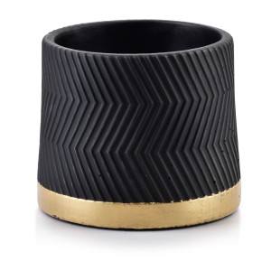 Osłonka ceramiczna rustykalna Rosita 15.5cm x 13cm czarna