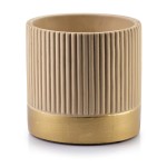 Osłonka ceramiczna rustykalna Rosita 14.5cm x 14cm beżowa