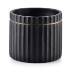 Osłonka ceramiczna rustykalna Rosita 15.5cm x 13cm czarna