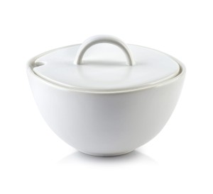 Cukiernica porcelanowa 11,5cm x 10,5cm Happy biała