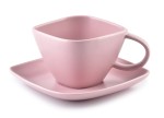 Filiżanka porcelanowa ze spod. 200ml Happy różowa