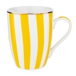 Kubek porcelanowy 340ml Stripes żółty