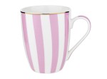 Kubek porcelanowy 340ml Stripes różowy