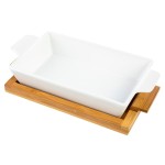 Naczynie ceramiczne na podst. bambusowej Modeno 31cm