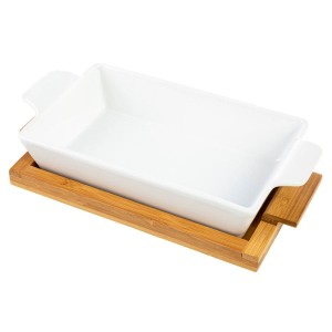 Naczynie ceramiczne na podst. bambusowej Modeno 31cm