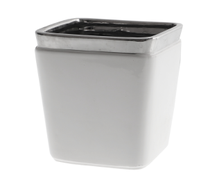 Osłonka ceramiczna kwadratowa  13cm x 13cm Oris biała