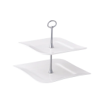 Patera porcelanowa dwupoziomowa 24,5x24,5cm Fala