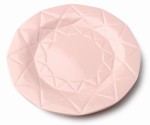 Talerz ceramiczny obiadowy płytki 24cm Adel różowy