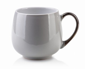 Kubek porcelanowy 390ml beczułka CAL szary