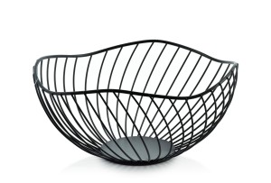Koszyk/patera metalowy 26.5xh13 cm Cedric  czarny