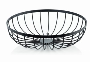 Koszyk/patera metalowy 30cm x h8 cm Cedric  czarny 