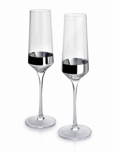 Kpl. kieliszków do szampana 220ml Mirella Silver
