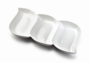 Półmisek porcelanowy potrójny 32,5cmx16,5cm CLASSIC 