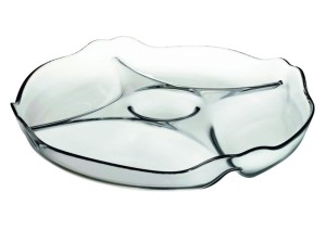 Półmisek szklany dzielony 24cm Patisserie