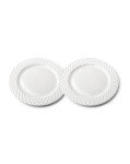 Talerz porcelanowy 2szt deserowy 20cm DIAMENT biały