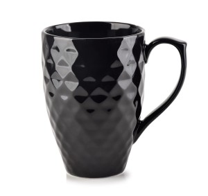 Kubek porcelanowy 280ml DIAMENT czarny