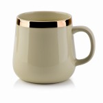 Kubek beczułka porcelanowy Dalia 500ml beżowy