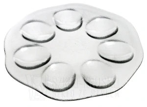 Talerz szklany na jajka 21 cm bezbarwny