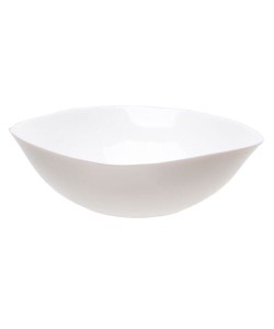 Salaterka kawdratowa 23 cm biała SMART KITCHEN GLASS