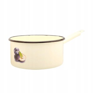 RONDEL EMALIOWANY PROSTY DEKOR ŚLIWKA B/P 20CM